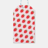 Aardbeien Kinderen Verjaardag Bedankt Cadeaulabel (Achterkant)