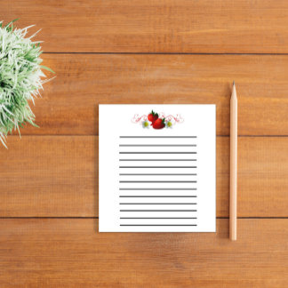 Aardbeien Klein, donker uitgelijnd Notitieblok
