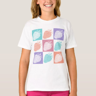 Aardbeien Kleurrijke Zomer T-shirt