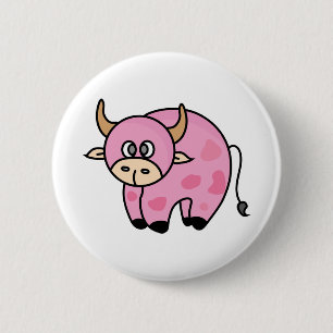 Aardbeien Koe Costume Cute Design Ideas Cartoon Ronde Button 5,7 Cm