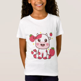Aardbeien Koe, Cute Koe, Roze Koe Pet T-shirt