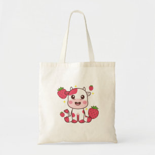 Aardbeien Koe, Cute Koe, Roze Koe Pet Tote Bag
