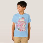 Aardbeien Koe Doos kartonnen doos Kawaii Japans T-shirt (Voorkant volledig)