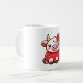Aardbeien koe koffiemok (Voorkant links)