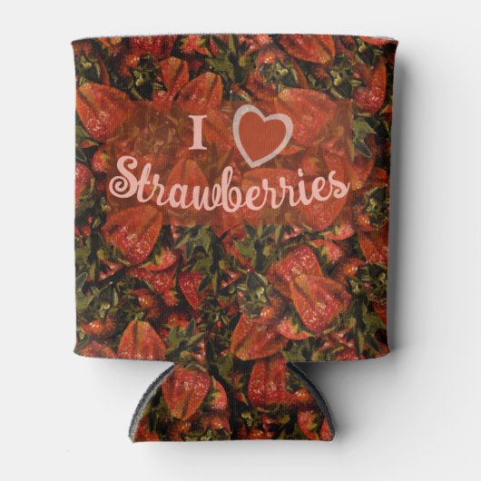 Aardbeien Koelbox Blikjeskoeler (Voorkant)