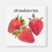 Aardbeien Koelkast Magnet (Voorkant)