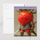 Aardbeien Krijger Briefkaart (Voorkant / Achterkant)