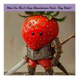Aardbeien Krijger Perfect Poster