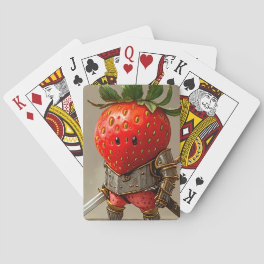 Aardbeien Krijger Pokerkaarten (Achterkant)