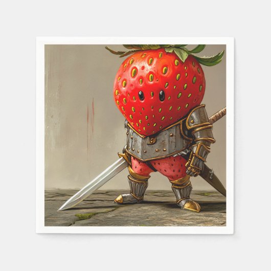Aardbeien Krijger Servet (Voorkant)