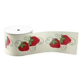 aardbeien kruisstaarten grosgrain lint