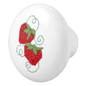 aardbeien kruisstaarten keramische knop (Rechts)