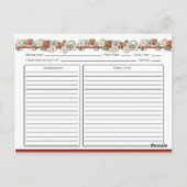 Aardbeien Lady Bugs Recipe Kaarten (Achterkant)