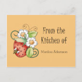 Aardbeien Lady Bugs Recipe Kaarten (Voorkant)