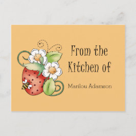 Aardbeien Lady Bugs Recipe Kaarten