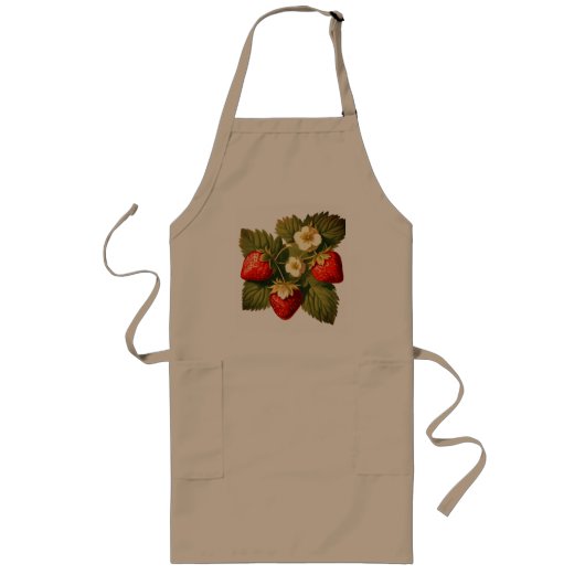 aardbeien lang schort (Voorkant)