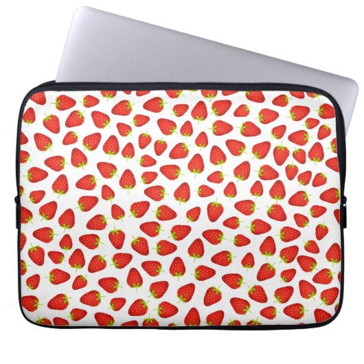 Aardbeien Laptop Sleeve (Voorkant)