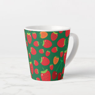 Aardbeien latte mok