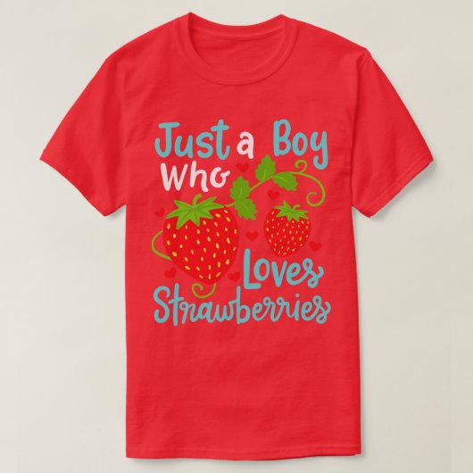 Aardbeien liefhebber 1 t-shirt (Design voorkant)