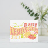 Aardbeien limonade briefkaart (Staand voorkant)