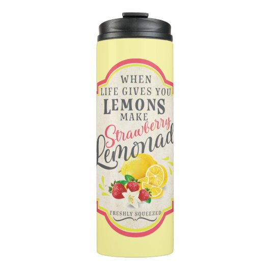 Aardbeien limonade thermosbeker (Voorkant)