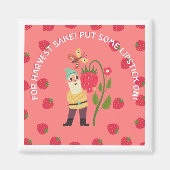 Aardbeien Lipstick magnet (Voorkant)