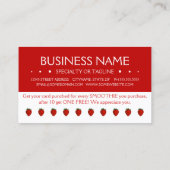 Aardbeien Loyaliteit Punch Card Klantenkaartje (Achterkant)