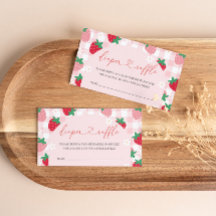 Aardbeien Luier Raffle Baby Shower Bijlage