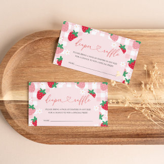 Aardbeien Luier Raffle Baby Shower Bijlage