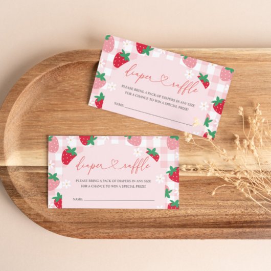 Aardbeien Luier Raffle Baby Shower Bijlage
