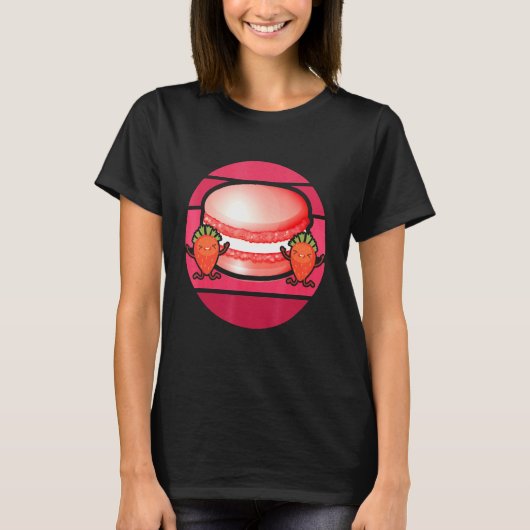 Aardbeien Macaroon Framboise Macaron Bakkerij Sna T-shirt (Voorkant)