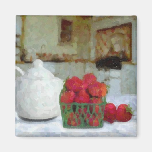 Aardbeien Magneet (Voorkant)