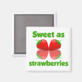 aardbeien magnet (Voorkant / Achterkant)