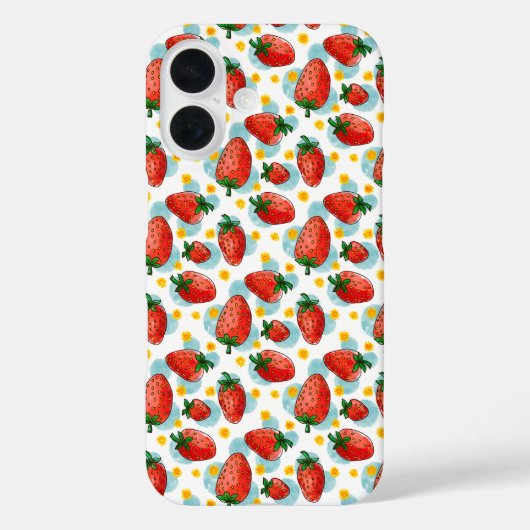 Aardbeien & margrieten Case-Mate iPhone case (Achterkant)