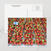 Aardbeien, Marktplein, Helsinki, Finland Briefkaart (Voorkant / Achterkant)