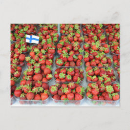 Aardbeien, Marktplein, Helsinki, Finland Briefkaart