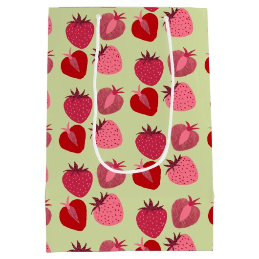 Aardbeien Medium Cadeauzakje (Achterkant)