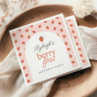 Aardbeien Meisjes Berry Eerste Verjaardagsfeest |