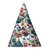 Aardbeien met bosbessen en vlinders feesthoedjes (Rechts)