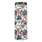Aardbeien Met Bosbessen En Vlinders Thermosbeker (Achterkant)