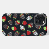 Aardbeien met chocolade iPhone hoesje (Achterkant horizontaal)