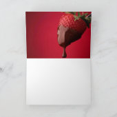 Aardbeien met chocolade NB Birthday Kaart (Binnen)