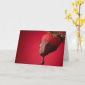 Aardbeien met chocolade NB Birthday Kaart (Gele Bloem)
