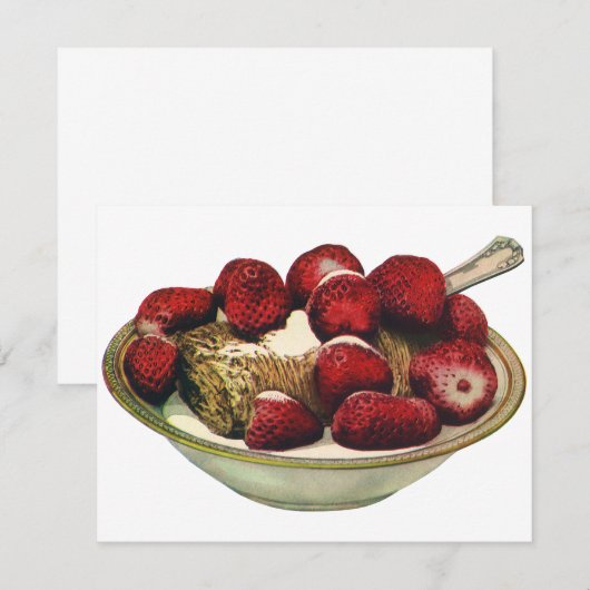  aardbeien met een gezond ontbijtontbijt (Voorkant / Achterkant)