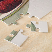  aardbeien met een gezond ontbijtontbijt legpuzzel (Zijkant)