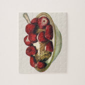  aardbeien met een gezond ontbijtontbijt legpuzzel (Verticaal)