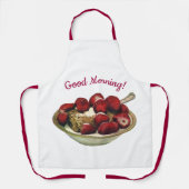 aardbeien met een gezond ontbijtontbijt schort (Voorkant)