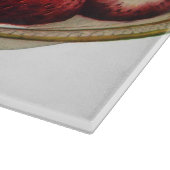  aardbeien met een gezond ontbijtontbijt snijplank (Hoek)