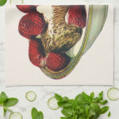 aardbeien met een gezond ontbijtontbijt theedoek (Gevouwen)