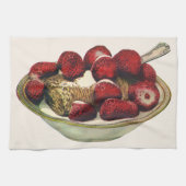  aardbeien met een gezond ontbijtontbijt theedoek (Horizontaal)